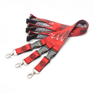custom double printing bussiness lanyards with disconnect buckle
